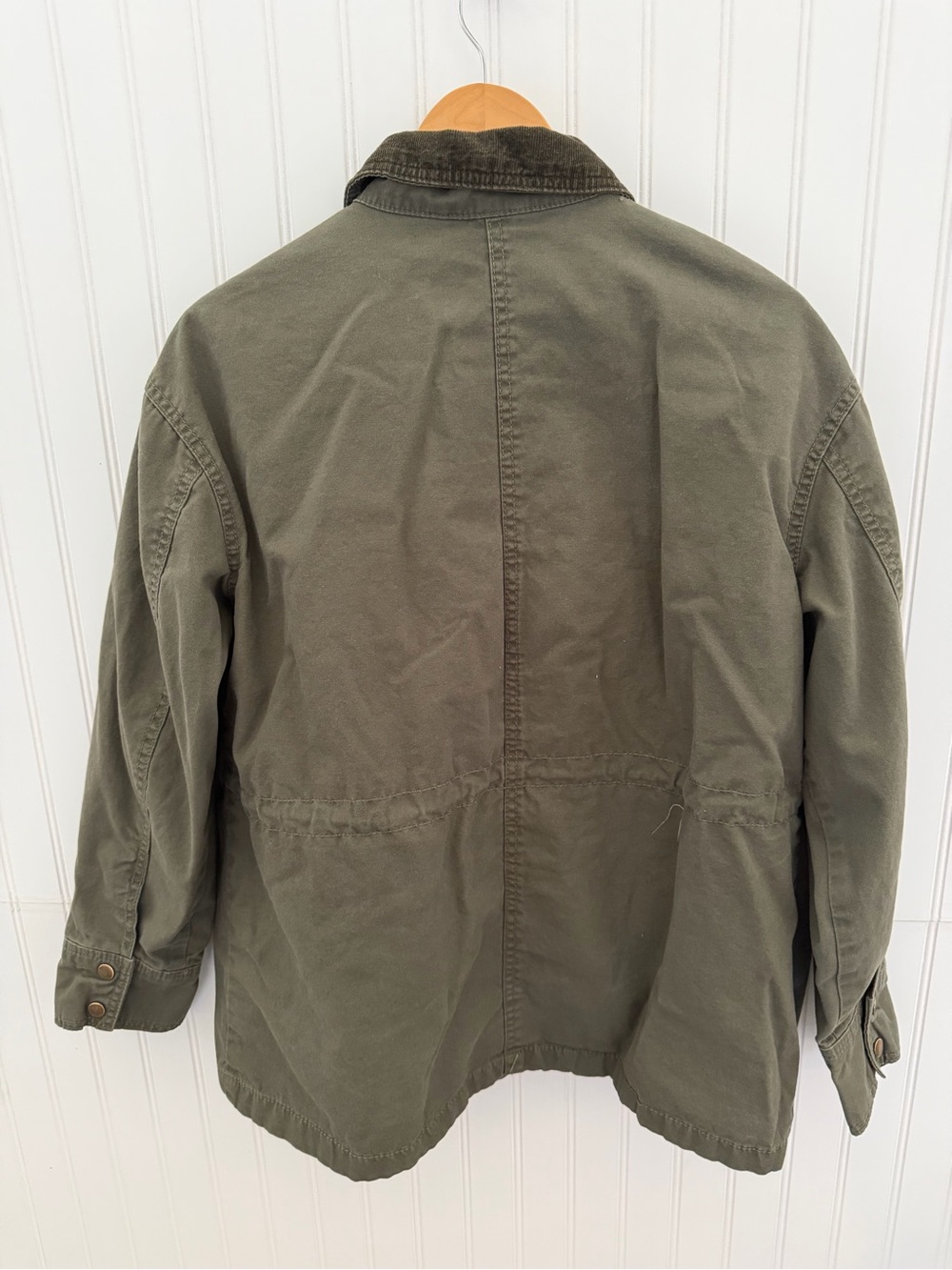 Universal Thread Olive Green Utility Jacket with Dark Corduroy Trim - Picture 3 of 6